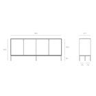 Grooves 4-Door Sideboard