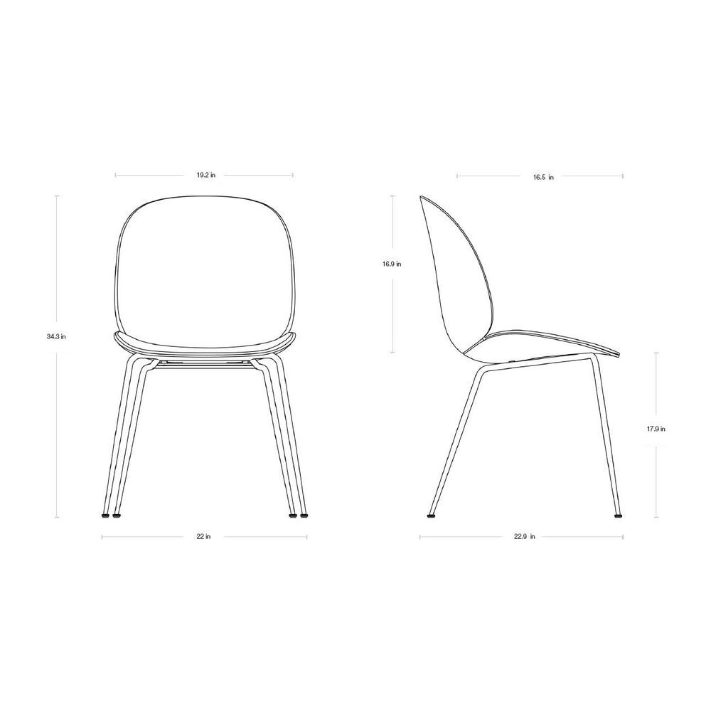 Beetle 3D Veneer Front Upholstered Dining Chair