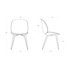 Beetle 3D Veneer Front Upholstered Dining Chair - Wood Base