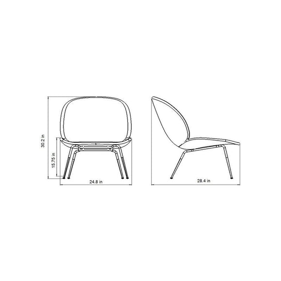 Beetle Velvet Lounge Chair