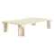 Doric Rectangular Coffee Table  option Neutral White