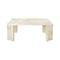 Doric Square Coffee Table  option Neutral White Stone