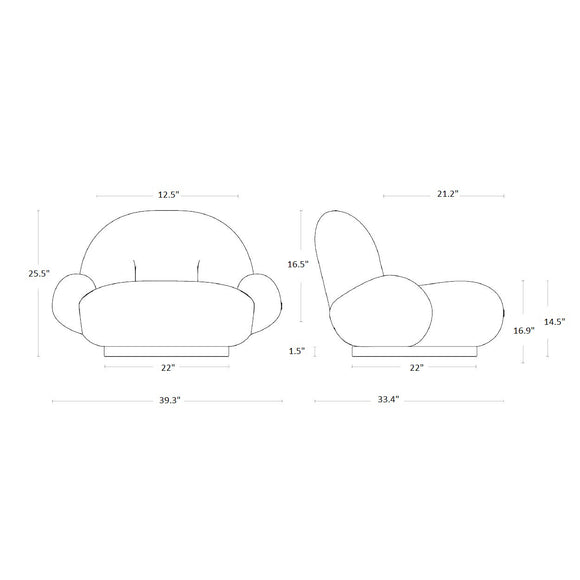 Pacha Lounge Chair With Armrest And Swivel Base