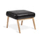 Baltic Lounge Chair  option Saddle Black Leather / Ash Natural