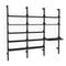 Branch-3 Shelving Unit with Desk  option Black Uprights/Black Brackets/Black Shelves