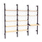 Branch-3 Shelving Unit with Desk  option Black Uprights/Black Brackets/Blonde Shelves
