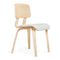 Cardinal Dining Chair  option Blonde Ash / Moto White Leather