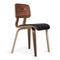 Cardinal Dining Chair  option Walnut / Moto Black Leather