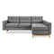 Jane 2 Loft Bi-Sectional  option Parliament Stone