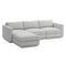 Podium Modular 4-piece Sectional  option Bayview Silver