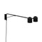 Tandem Swing Arm Wall Lamp  option Black
