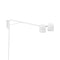 Tandem Swing Arm Wall Lamp  option White