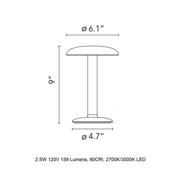 Gustave Portable LED Table Lamp