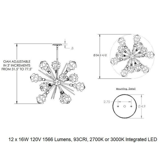 Blossom Starburst Chandelier