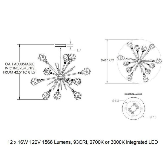 Blossom Starburst Chandelier