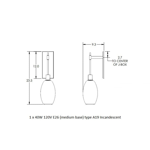 Ellisse Tempo Wall Sconce