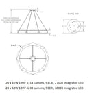 Glacier Single Tier Ring Chandelier