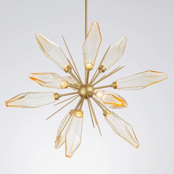 Rock Crystal Starburst Chandelier