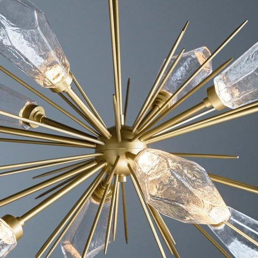 Rock Crystal Starburst Chandelier