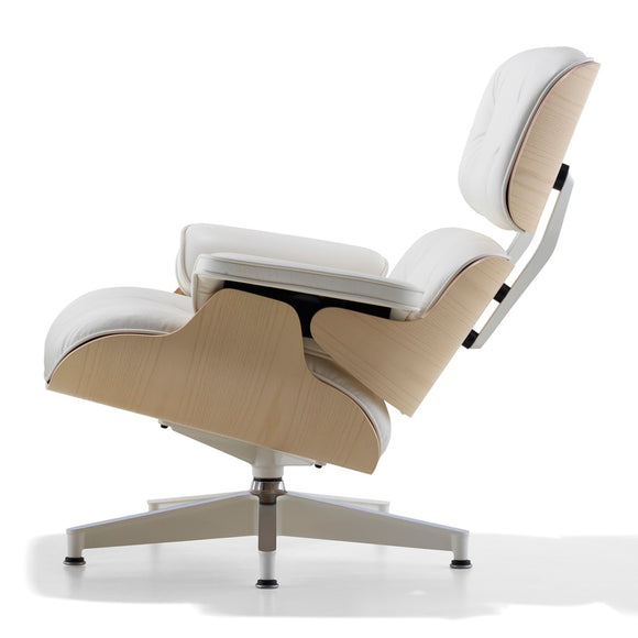 Eames Lounge Chair and Ottoman White Ash