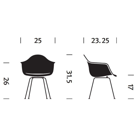 Eames Molded Fiberglass Armchair 4-Leg Base