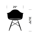 Eames Molded Recycled Plastic Armchair Dowel Base