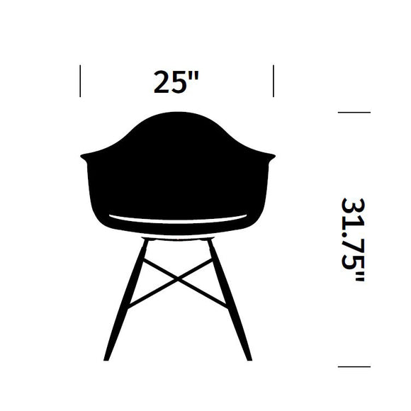 Eames Molded Recycled Plastic Armchair Dowel Base