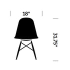 Eames Molded Recycled Plastic Side Chair Dowel Base