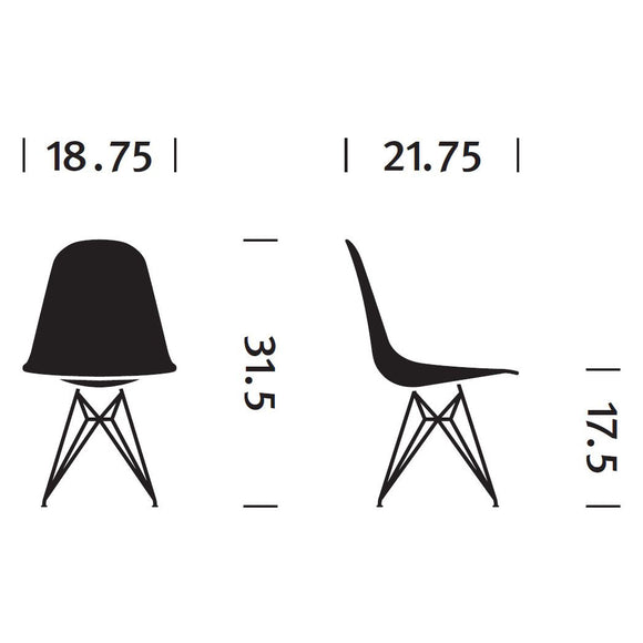Eames Molded Wood Side Chair Wire Base