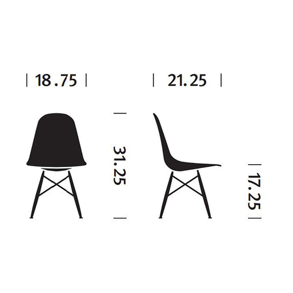 Eames Molded Wood Side Chair Dowel Base