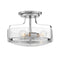 Harper Semi-Flush Mount  option Chrome / Clear Seedy
