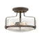Harper Semi-Flush Mount  option Oil Rubbed Bronze / Clear Seedy