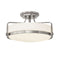 Harper Semi-Flush Mount  option Brushed Nickel / Etched Opal