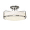 Harper Semi-Flush Mount  option Chrome / Etched Opal