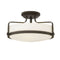 Harper Semi-Flush Mount  option Oil Rubbed Bronze / Etched Opal