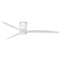 Hover Outdoor Flush Mount LED Ceiling Fan  option Matte White