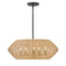 Luca Drum Pendant Light  option Black / Camel Rattan
