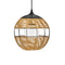 Maddox Orb Outdoor Pendant Light  option Black / Light Natural Nylon