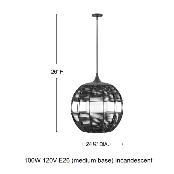 Maddox Orb Outdoor Pendant Light