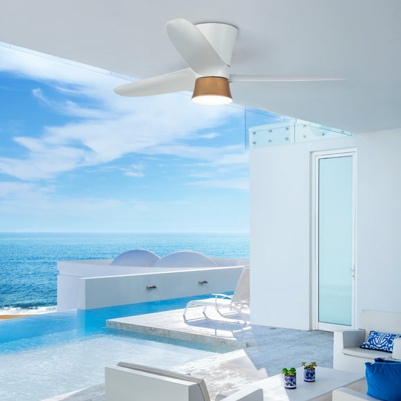 Neo LED Flush Mount Ceiling Fan