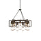 Apothecary Circular Chandelier  option Dark Smoke