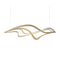 Crossing Waves LED Pendant Light  option Soft Gold