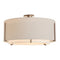 Exos Large Double Shade Semi-Flush Mount  option Bronze
