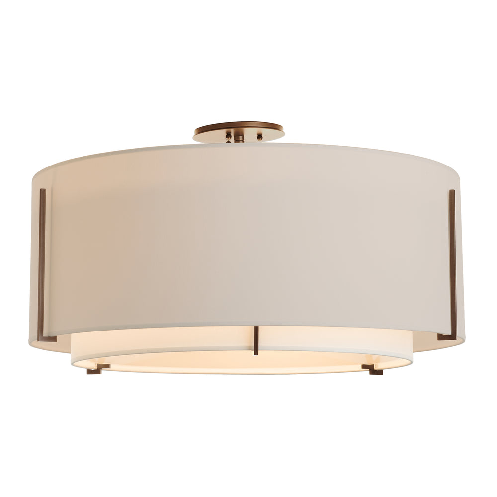 Exos Large Double Shade Semi-Flush Mount
