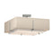 Exos Square Double Shade Semi-Flush Mount  option Sterling
