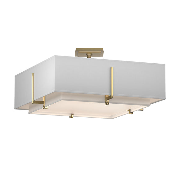 Exos Square Double Shade Semi-Flush Mount