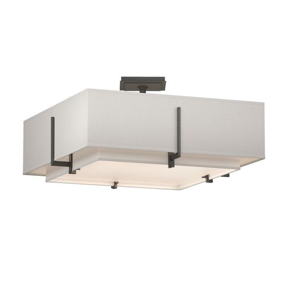 Exos Square Double Shade Semi-Flush Mount