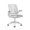 Diffrient World Task Chair  option White Frame with Pinstripe White Mesh / Standard Hard Caster
