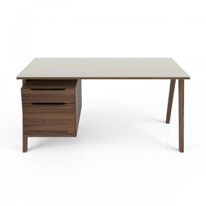 Howard File Desk with Lacquered Glass Top