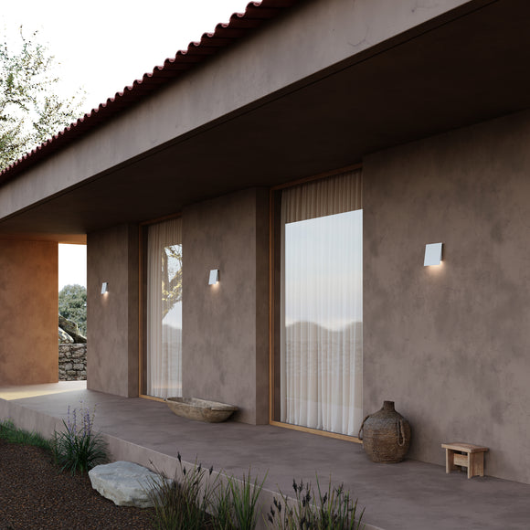 Inside-Out Angled Plane Outdoor Downlight Wall Light